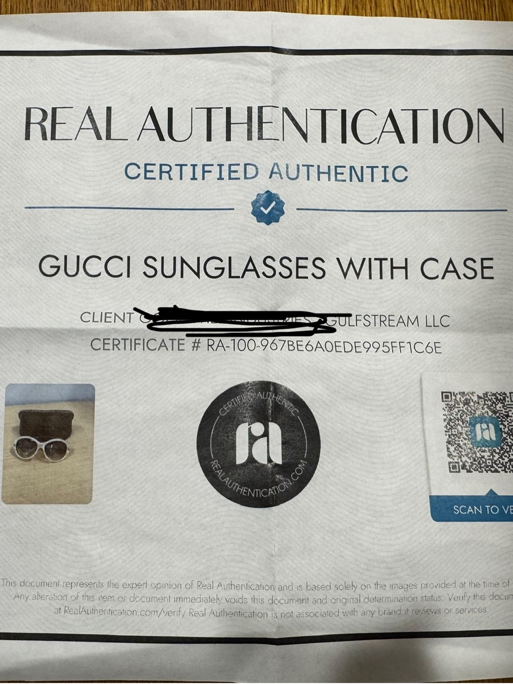 Gucci Cream Tortoiseshell Round Oversized Sunglasses - Picture 5 of 5